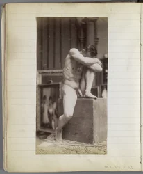 Study of a Seated Male Nude Model in the Studio of Jacques de Lalaing