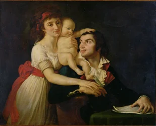 Camille Desmoulins, his wife Lucile, and their son Horace-Camille
