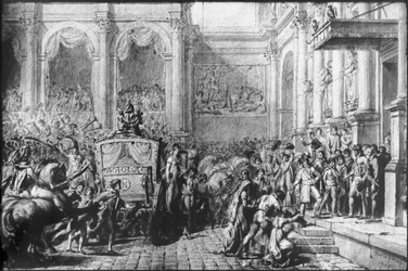 Back from the Consecration, Napoleon arriving at the Hotel de Ville, Paris
