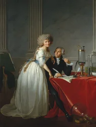 Portrait of French Chemist Antoine Laurent Lavoisier with Wife