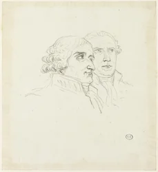 Studies for Distribution of Eagles: The Arch-Chancellor, Cambacérès and the Arch-Treasurer, Lebrun