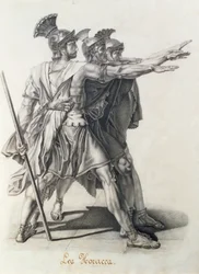 The Oath of the Horatii (detail)
