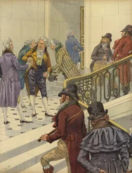 French emigrants are welcomed back to France at the Tuileries Palace in Paris