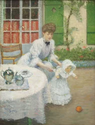 Mother with Girl Playing Ball, 1906