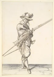 Soldier Preparing to Fire a Musket