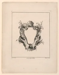 Escutcheon, from Recueil Nouveau de Differens Cartouche