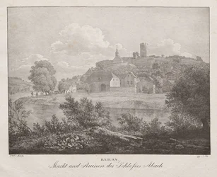 Bavaria, Market and Ruins of Abach Castle