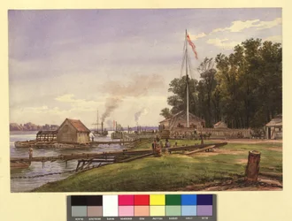 Boat Landing in the Prater and Ship Mill
