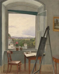 View from the Artists Studio in Alservorstadt toward Dornbach