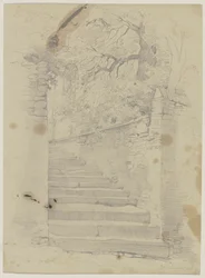 Old Staircase Surrounded by Trees