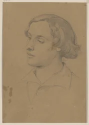Bust Portrait of a Young Man Facing Left