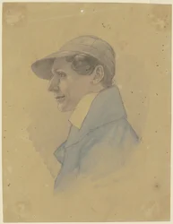 Male head to the left
