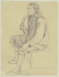 Seated Peasant Smoking a Pipe