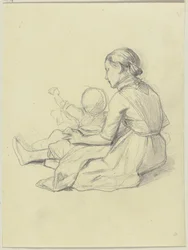 Young Girl with Child