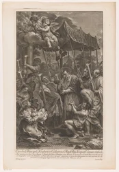 Saint Charles Borromeo Carries a Crucifix Among Plague Victims