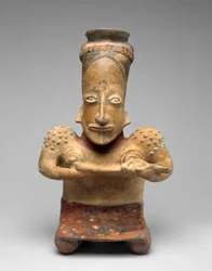 Kneeling Woman Nursing a Baby, Proto-Classic, 100 BC-AD 300