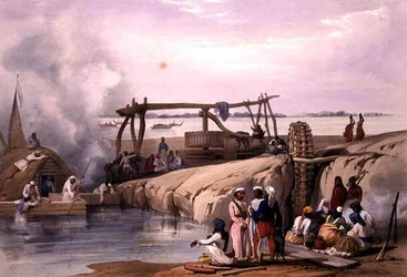 A Scene on the River Sutledge, in the Punjab, from 