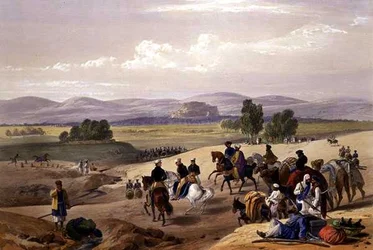 The Approach to the Fortress of Kwettah, from Sketches in Afghanistan