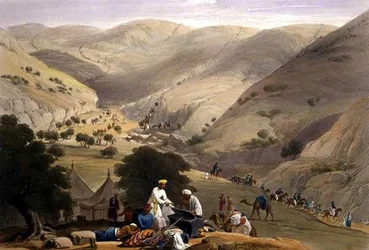 The Third Descent of the Koojah Pass, from Sketches in Afghanistan