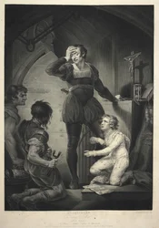 King John. Act IV, Scene I: Hubert with Arthur in the Prison