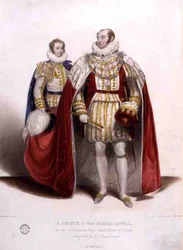 A Prince of the Blood Royal in the Coronation Dress and Robes of Estate Attended by his Trainbearer