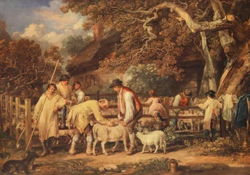 Sheep shearing, c.1820