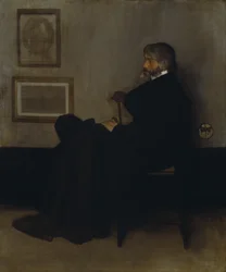 Arrangement in Grey and Black, No. 2: Portrait of Thomas Carlyle (1795-1881) 1872-73