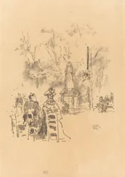 Conversation Under the Statue, Luxembourg Gardens