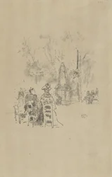 Conversation Under the Statue, Luxembourg Gardens
