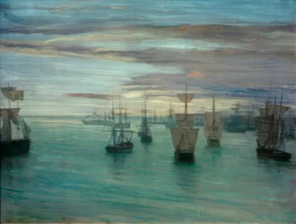 Twilight in Flesh Color and Green: Valparaiso