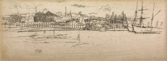 Dry-Dock, Southampton, from a set of twelve etchings entitled The Naval Review
