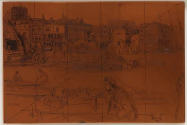 Black Lion Wharf (etching plate)