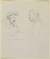 Heads of Two Men, c.1855-59