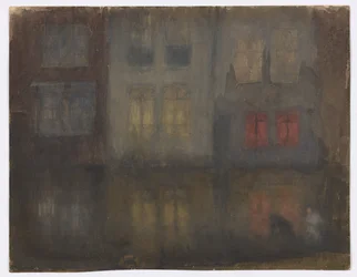Nocturne: Black and Red–Back Canal, Holland