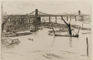 Old Hungerford Bridge, 1861