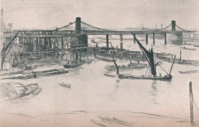 Old Hungerford Bridge, 1861, 1903