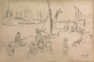 Portsmouth Children, from a set of twelve etchings entitled The Naval Review