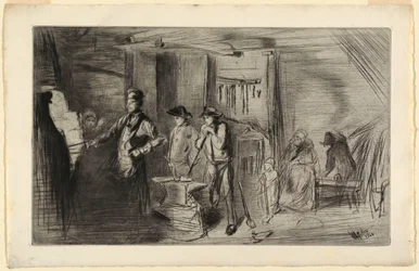 Print, The Forge, from the Series Etchings on the Thames and Other Subjects, 1861