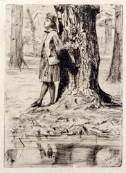 Seymour Standing Under a Tree