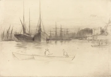 Steamboats off the Tower, 1875
