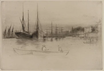 Steamboats off the Tower, 1875