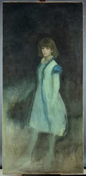 The Blue Girl: Portrait of Connie Gilchrist (1865-1946)