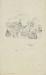 The Pantheon, from the Terrace of the Luxembourg Gardens
