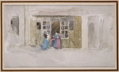 Women and Children at a Shop Door
