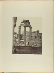 The Temple of Castor and Pollux at the Roman Forum, Also Known as the Temple of Minerva Chalcidica