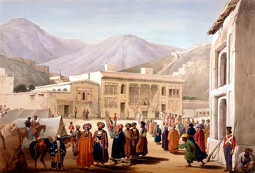 Shah Shoja, Puppet of the British, Holding a Durbar at Kabul, First Anglo-Afghan War