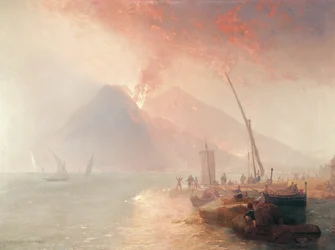 Eruption of Mt. Vesuvius, 1856