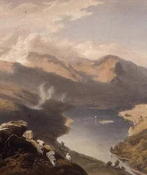 Grasmere from Langdale Fell (detail), from The English Lake District, 1853