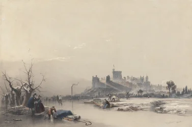 Windsor Castle from the Frozen River during the Great Frost