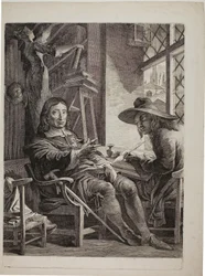 Milton Dictating to Ellwood the Quaker